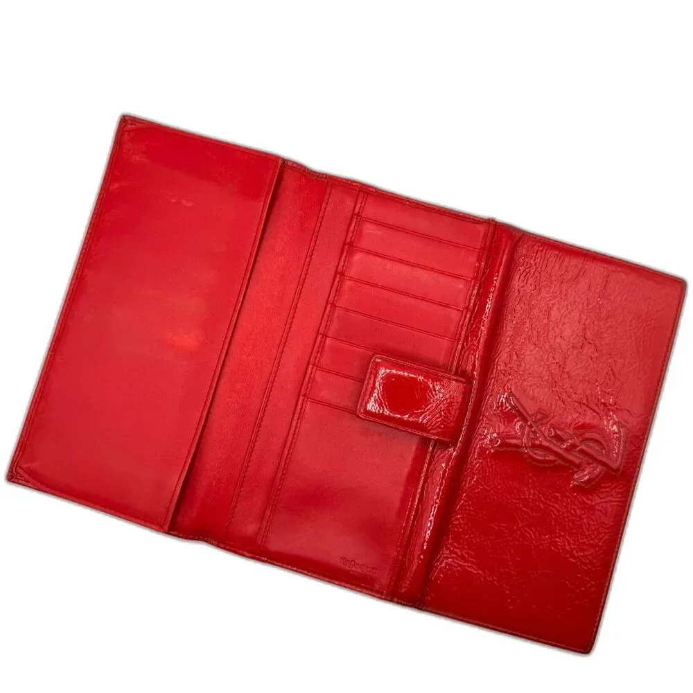 Yves Saint Laurent YSL Belle de Jour Red Patent Wallet WOC Vintage Authentic